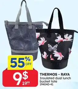 Rossy THERMOS-RAYA Insulated dual lunch bucket tote offer