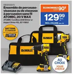 Patrick Morin ATOMIC Cordless Drill/Driver or Impact Driver Kit, 20 V MAX offer