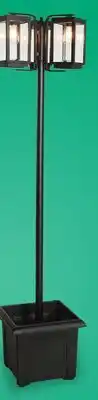 Canac 3-Head Solar Lamp post Black offer