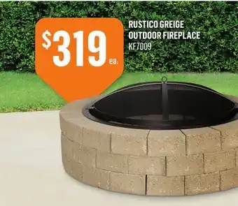 Canac Rustico Greige Outdoor Fireplace offer