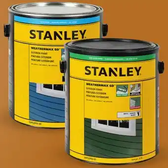 Canac Weathermax SD Satin Exterior 100% Acrylique Paint White & Colours 3.7 L offer