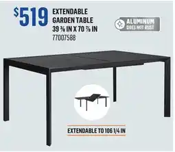 Canac Extendable Garden Table offer