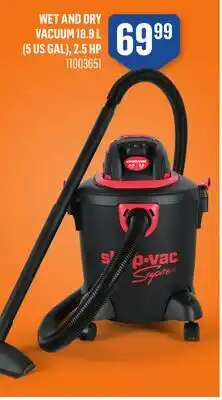 Canac Wet and dry Vacuum 18.9 L (5Â US Gal), 2.5 HP offer