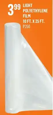 Canac Light Polyethylene Film 10 ft. x 25 ft offer