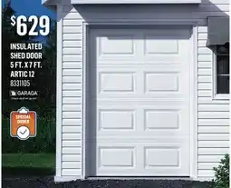 Canac Insulated Shed Door 5 ft. X 7 ft. Artic 12 offer