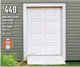 Canac Non-Insulated Shed Door 5 ft. x 7 ft. OptiShed offer