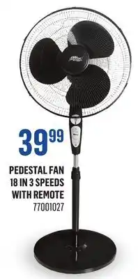 Canac Pedestal Fan 18 in 3 Speeds With Remote offer