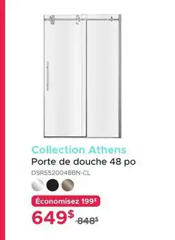 Bath Depot Collection Athens Porte de douche 48 po offer