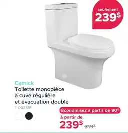 Bath Depot Camick Toilette monopièce à cuve régulière et évacuation double offer