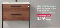 Bath Depot Collection Colorado Vanité murale 32 po avec 2 pattes offer