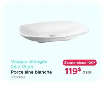 Bath Depot Vasque allongée 24 x 15 po offer