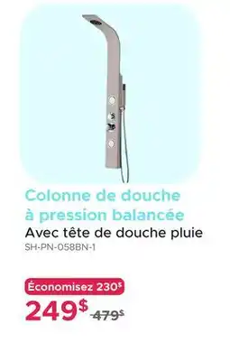 Bath Depot Colonne de douche à pression balancée Avec tête de douche pluie offer