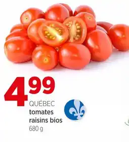 Avril QUÉBEC tomates raisins bios offer