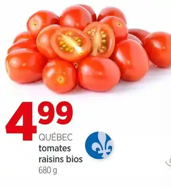 Avril QUÉBEC tomates raisins bios offer