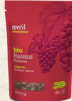 Avril raisins Sultana bios offer