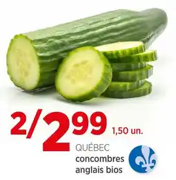 Avril QUÉBEC concombres anglais bios offer