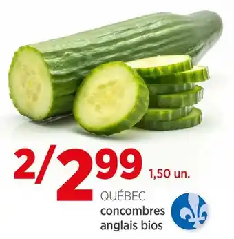 Avril QUÉBEC concombres anglais bios offer