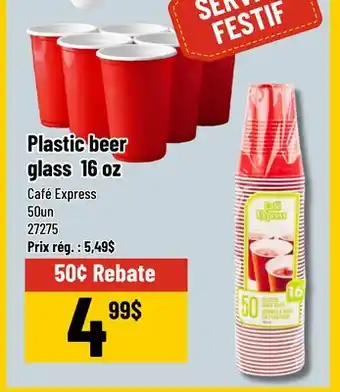 Mayrand Plastic beer glass 16 oz 50un offer