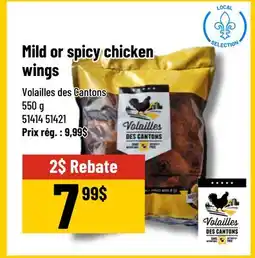 Mayrand Mild or spicy chicken wings Volailles des Cantons Quebec offer