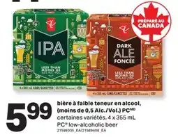 L'Intermarché BIÈRE À FAIBLE TENEUR EN ALCOOL | LOW-ALCOHOLIC BEER, (MOINS DE 0,5 ALC./VOL.), 4 x 355 mL offer