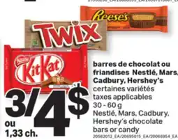 L'Intermarché BARRES DE CHOCOLAT OU FRIANDISES | CHOCOLATE BARS OR CANDY, 30 - 60 G offer