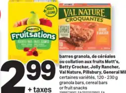 L'Intermarché BARRES GRANOLA, DE CÉRÉALES | GRANOLA BARS, CEREAL BARS OR FRUIT SNACKS, 120 - 230 G offer