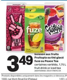 L'Intermarché BOISSON AUX FRUITS | FRUIT DRINK OR ICED TEA, 1,75 L offer