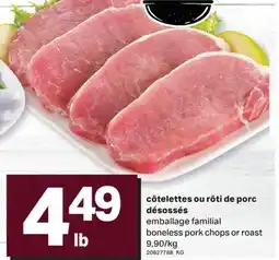 L'Intermarché CÔTELETTES OU RÔTI DE PORC DÉSOSSÉS | BONELESS PORK CHOPS OR ROAST offer