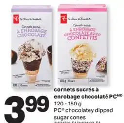 L'Intermarché CORNETS SUCRÉS À ENROBAGE CHOCOLATÉ | CHOCOLATEY DIPPED SUGAR CONES, 120 - 150 G offer