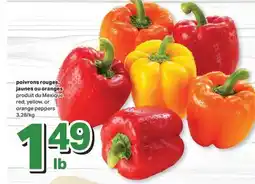 L'Intermarché POIVRONS ROUGES, JAUNES OU ORANGES | RED, YELLOW, OR ORANGE PEPPERS offer