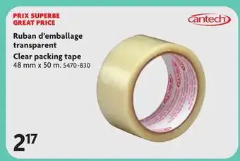 Home Hardware Clear packing tape offer