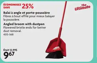 Home Hardware Angled Broom with Dustpan offer