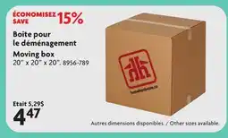 Home Hardware Moving box offer