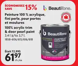 Home Hardware Interior / Exterior Acrylic Latex Pearl Trim & Door Paint offer