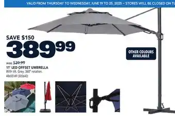 RONA 11' LED OFFSET UMBRELLA offer