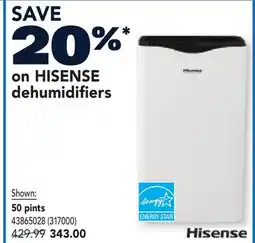 RONA HISENSE dehumidifiers offer