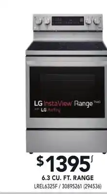 RONA LG 6.3 CU. FT. RANGE offer