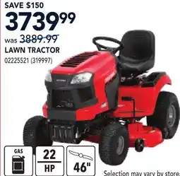 RONA CRAFTSMAN LAWN TRACTOR offer