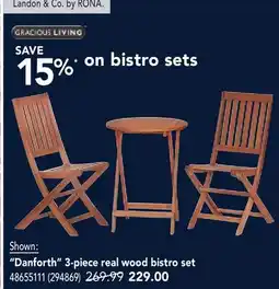 RONA Danforth 3-piece real wood bistro offer