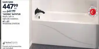 RONA AKOMA BATHTUB offer
