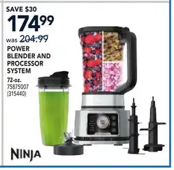 RONA NINJA POWER BLENDER AND PROCESSOR SYSTEM 72-oz offer