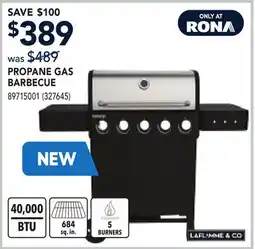 RONA PROPANE GAS BARBECUE offer