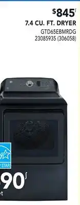 RONA 7.4 CU. FT. DRYER offer