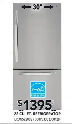 RONA LG 22 CU. FT. REFRIGERATOR offer