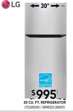 RONA LG 20 CU. FT. REFRIGERATOR offer