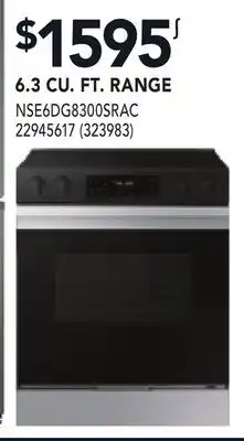 RONA SAMSUNG 6.3 CU. FT. RANGE offer