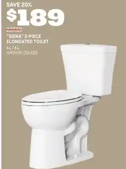 RONA SIENA 2-PIECE ELONGATED TOILET offer