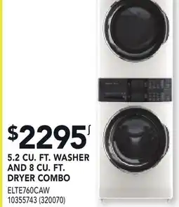 RONA 5.2 CU. FT. WASHER AND 8 CU. FT. DRYER COMBO offer
