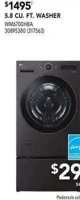RONA 5.8 CU. FT. WASHER offer