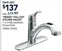 RONA RENZO PULL-OUT KITCHEN FAUCET offer